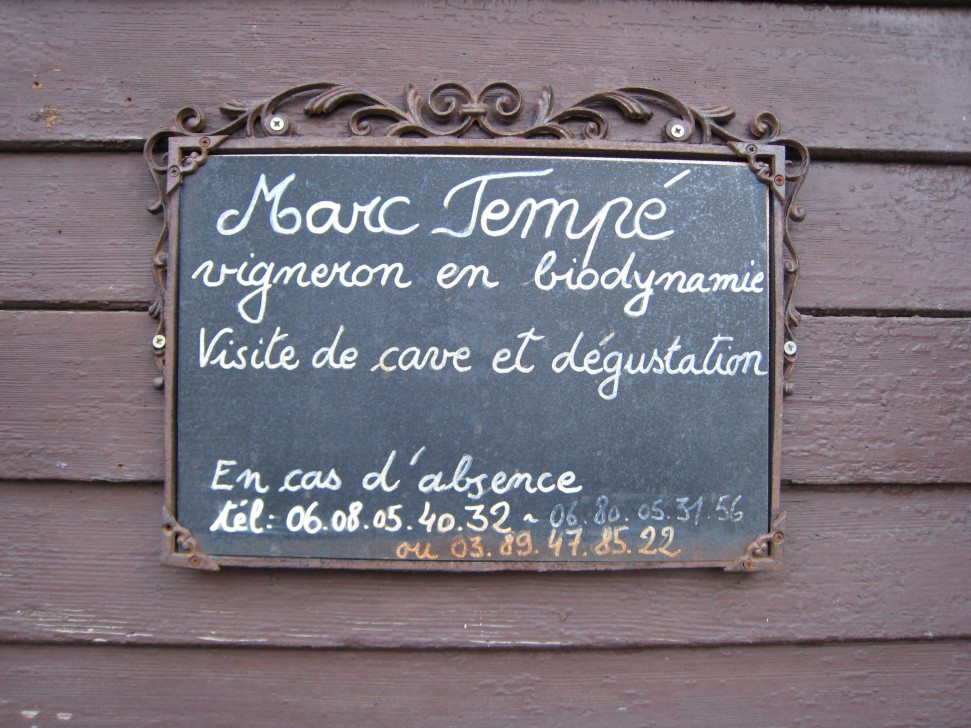 Domaine Marc Tempé sign