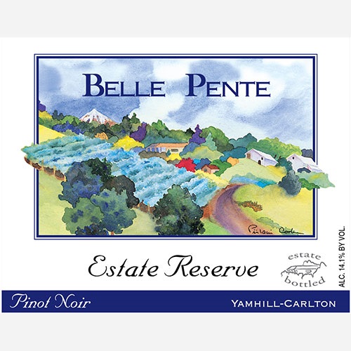 Belle Pente Estate Pinot Noir label