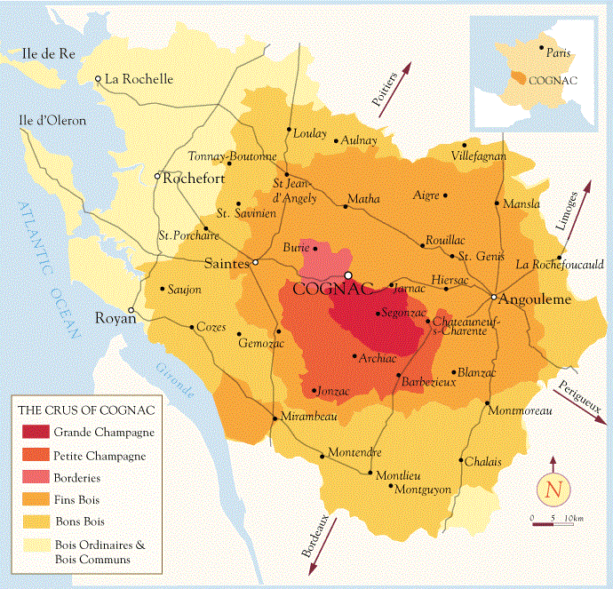Domaine Gilles Brisson: map of Cognac