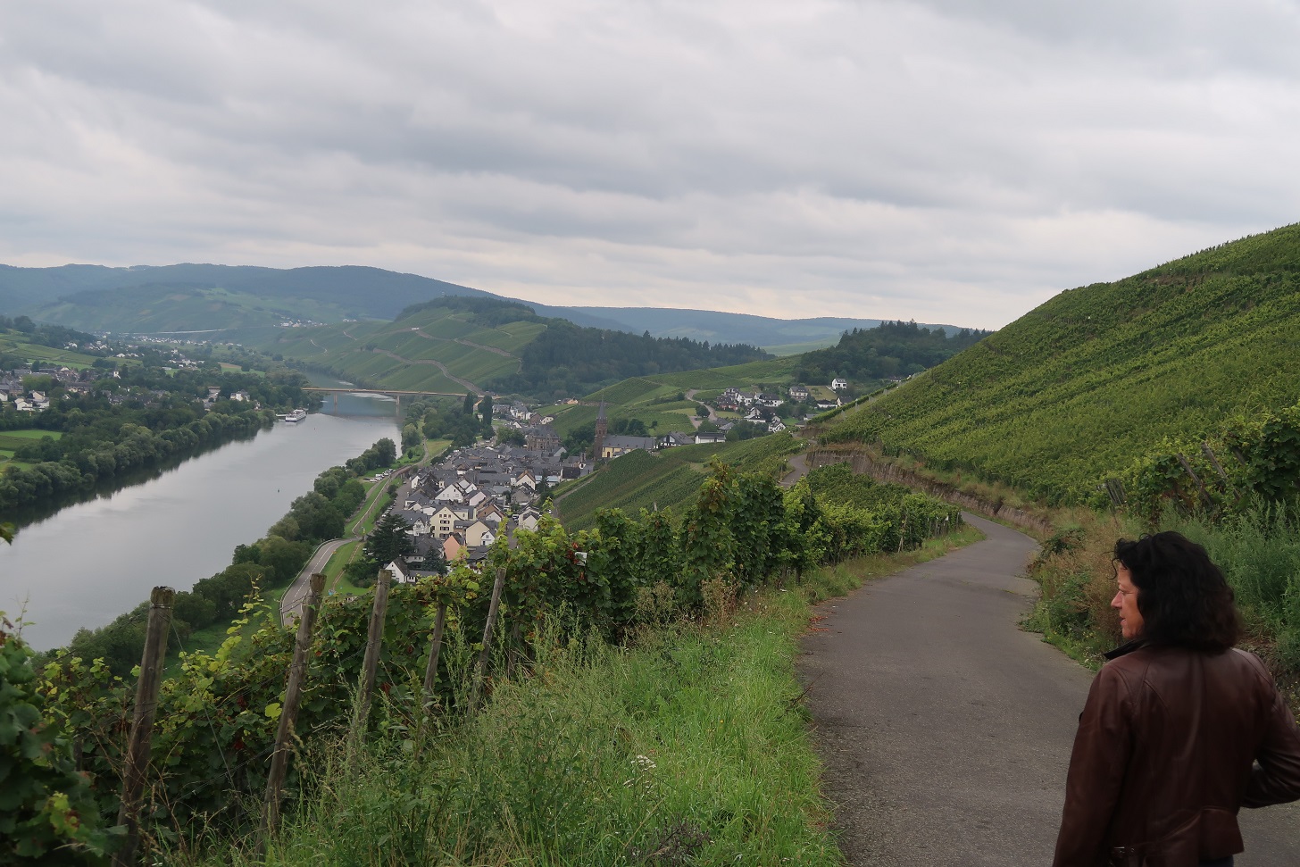 Sybille Kuntz looking downriver