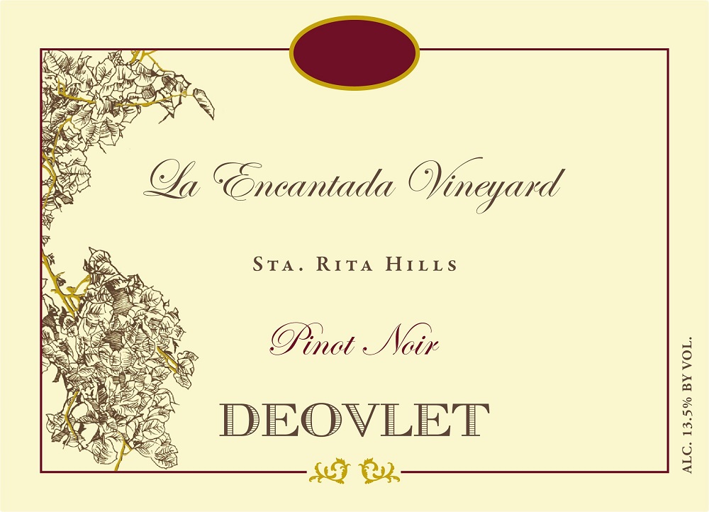 Deovlet Encantada Pinot Noir Label