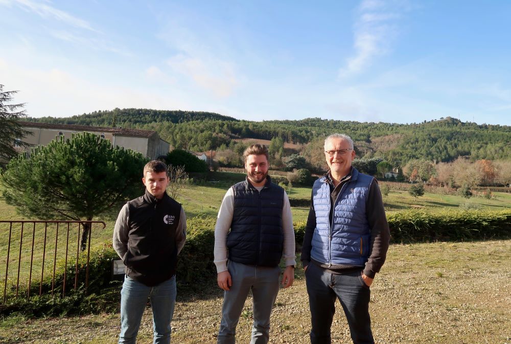 La Closerie des Lys' Jean-Luc Terrier with Pierre-Alexis and enologist Pierre Strodes